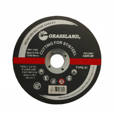 4" 105mm X1.2 mm X 16mm Stainless Steel Cutting Discs Angle Grinder Menggunakan alumunium oxide abrasive grit