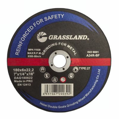 Cakram Gerinda Logam 7 " x 1/4 " x 7/8 " dengan Abrasif Alumina Fused Monokristalin untuk Potongan Cepat dan Bersih