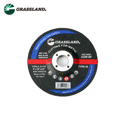 100X3X16mm 4 Inch T42 Cakram Penggiling Logam Pusat Tertekan