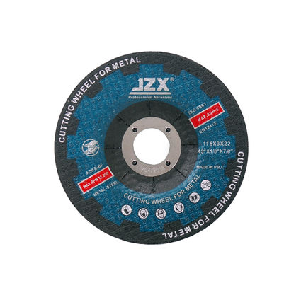 JZX 4.5 &quot;115x3x22.23 Pusat Tertekan Cakram Penggiling Logam 115mm