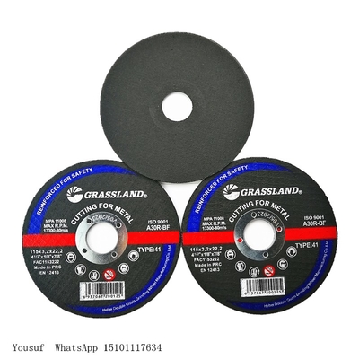 60 # Grit 125 X 3 X 22.23mm Metal Grinding Discs Type 42 Grassland