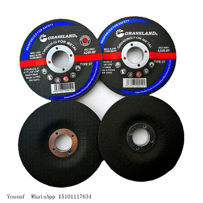 4.5&quot; X 1/4&quot; X 7/8&quot; A24R T27 Roda Abrasive Untuk Grinder 30 Grit
