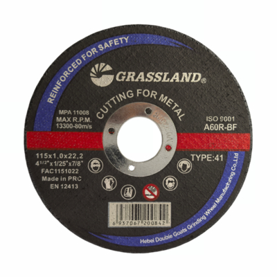 115 X 1 X 22.2 MM Metal Grinding Discs dengan Multilevel Glass Fiber Mesh dan Resin Bonded Material