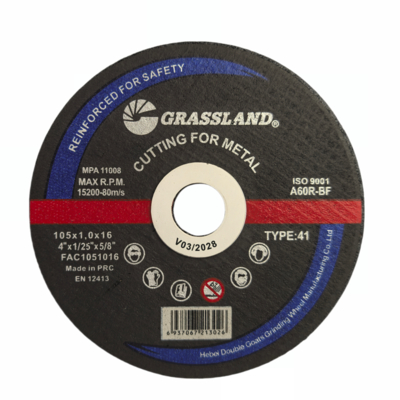 105 X 1 X 16 MM Metal Grinding Discs dengan Multilevel Glass Fiber Mesh dan Resin Bonded Material