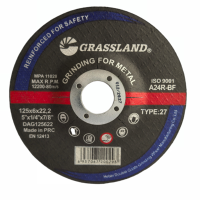 GRASSLAND 5 "Metal penggiling cakram 125mm X 6mm X 22.2mm untuk pemotongan bebas kontaminan dari stainless steel