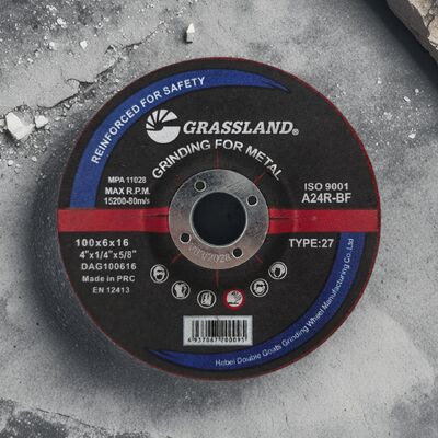 GRASSLAND 4 Metal Grinding wheel 100 X 6.0 for Contaminant-Free Grinding of Metal