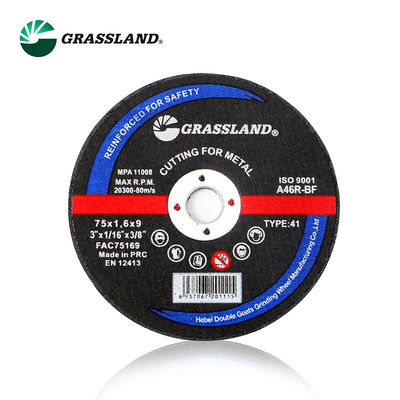 3 inci Metal Grinding Disc untuk lurus dan chip-free Potongan 75mm x 1.6mm x 9mm Berkelanjutan Wheel Blade Karat Aluminium Oxide Abrasive 80 m/s