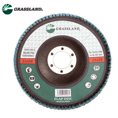 Pengamplasan Logam Stainless Steel 125mm Roda Cakram Flap Zirkonium 5 &quot;