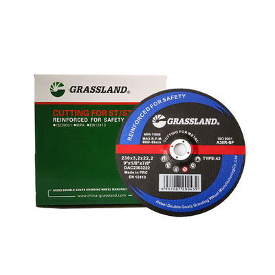 24 Grit 60 Grit 9 &quot;X3mm Cakram Pemotong Paduan Baja Karbon Standar