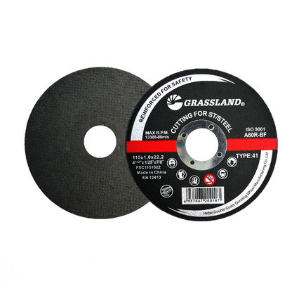 4-1 / 2 "X3 / 64" X7 / 8 "T41 115mm Cakram Pemotong Baja Tahan Karat