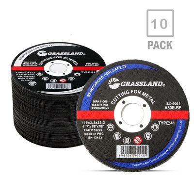 GRASSLAND  Cakram Pemotong Logam Abrasif Resin untuk Baja Tahan Karat 115 X 3.2 X 22.2 Gerinda Sudut