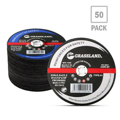 Metal 230x2x22.2 Aluminium Cut Off Wheel Untuk Pemotongan Stainless Steel