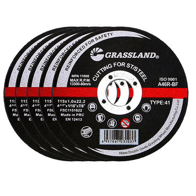 Flat 115x1x22mm 4.5inch Abrasive Metal Cutting Discs Untuk Penggiling Sudut