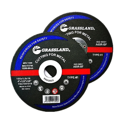 105 X 1 X 16 MM Metal Grinding Discs dengan Multilevel Glass Fiber Mesh dan Resin Bonded Material