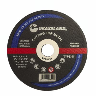105 X 1 X 16 MM Metal Grinding Discs dengan Multilevel Glass Fiber Mesh dan Resin Bonded Material