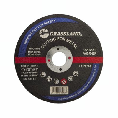 Cakram Gerinda Logam 4 inci untuk Pemotongan Lurus dan Bebas Chip 100mm x 1mm x 16mm Roda Kontinu Mata Pisau Aluminium Oksida Abrasif Tangguh 80 m/s