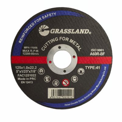 GRASSLAND Metal Grinding Disc 125mm X 1mm X 22.2mm untuk pemotongan yang tepat tanpa getaran